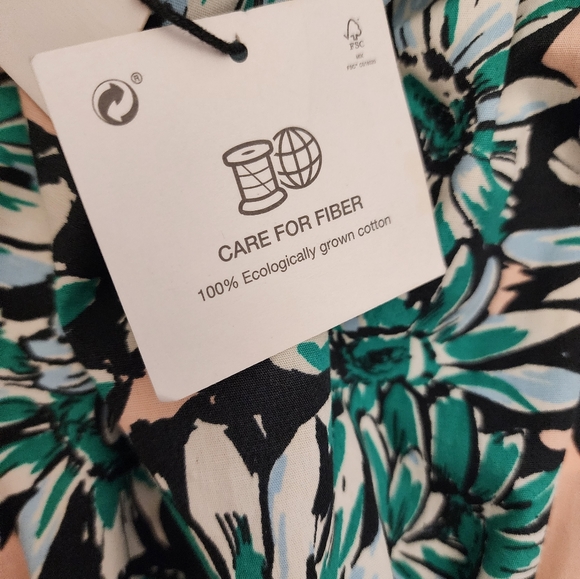 Zara floral print poplin puff sleeve dress size small - Picture 12 of 12